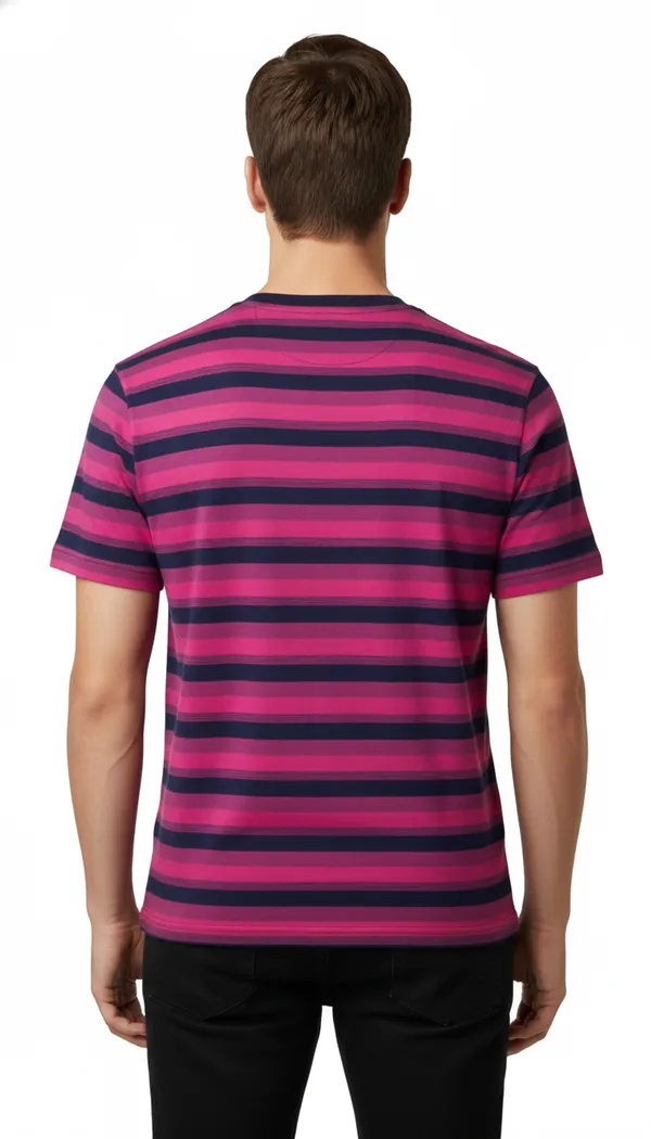 Pink_Cotton_Striped_Tshirt_For_Men
