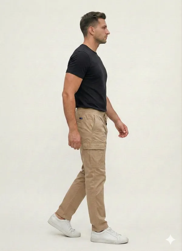 Cream_Cotton_5_Pocket_Trouser_For_Men