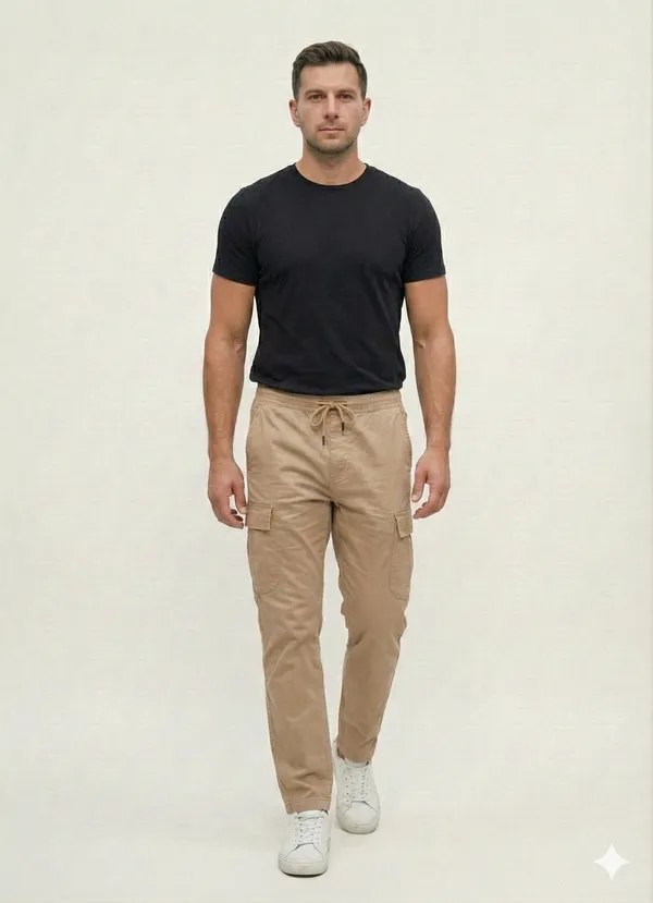 Cream_Cotton_5_Pocket_Trouser_For_Men