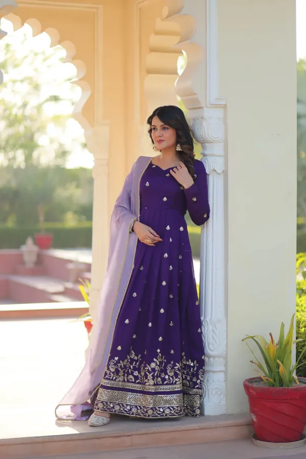 Embroidered_Georgette_Stitched_Anarkali_Gown