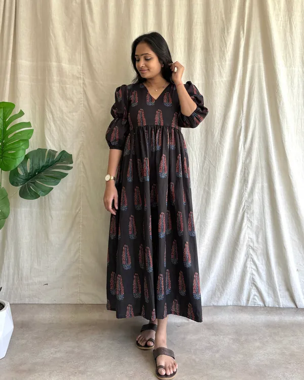 Black_Cotton_Premium_Dress_For_Women