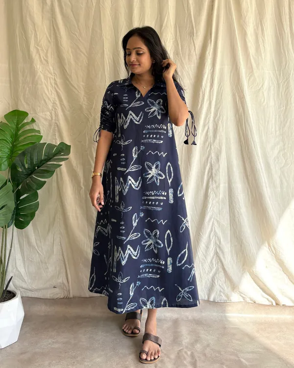 Navy_Blue_Cotton_Premium_Dress_For_Women