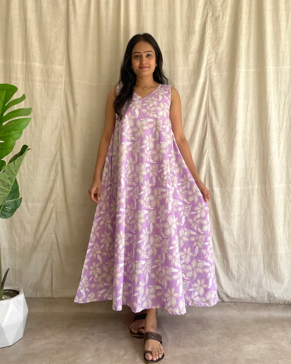 Lavender_Cotton_Premium_Dress_For_Women