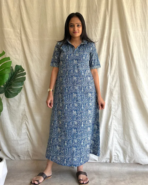 Blue_Cotton_Premium_Kurta_For_Women