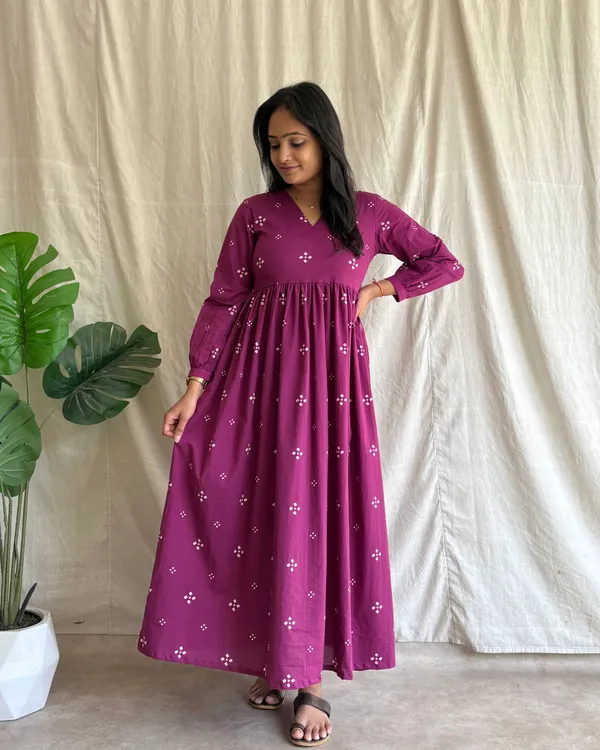 Purple_Cotton_Premium_Dress_For_Women