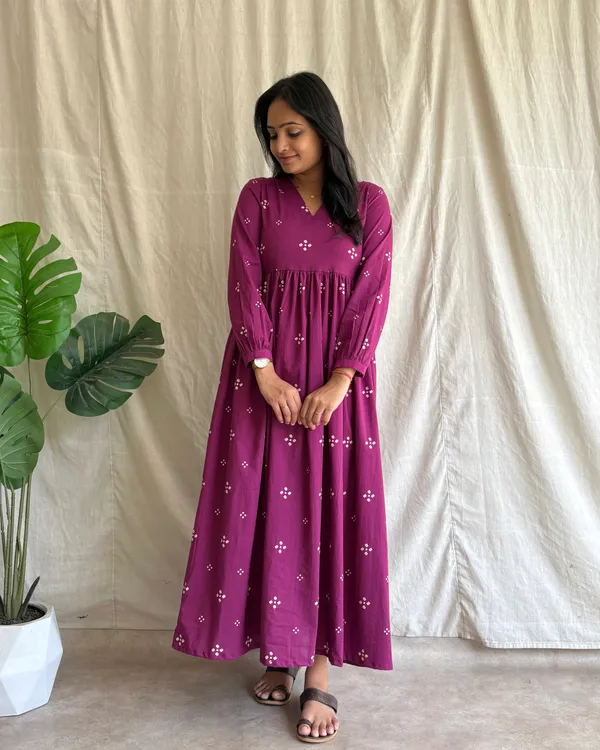 Purple_Cotton_Premium_Dress_For_Women