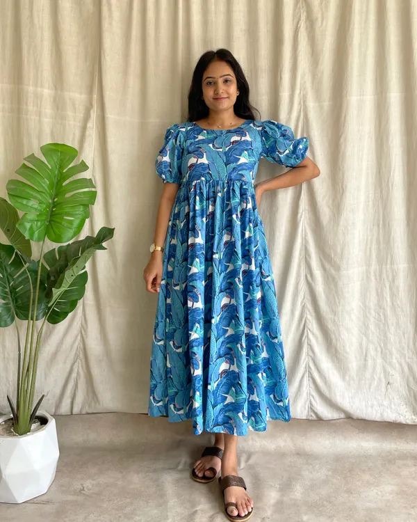 Sky_Blue_Cotton_Premium_Dress_For_Women