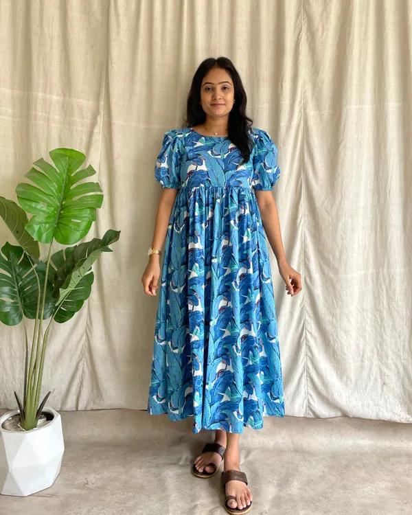 Sky_Blue_Cotton_Premium_Dress_For_Women