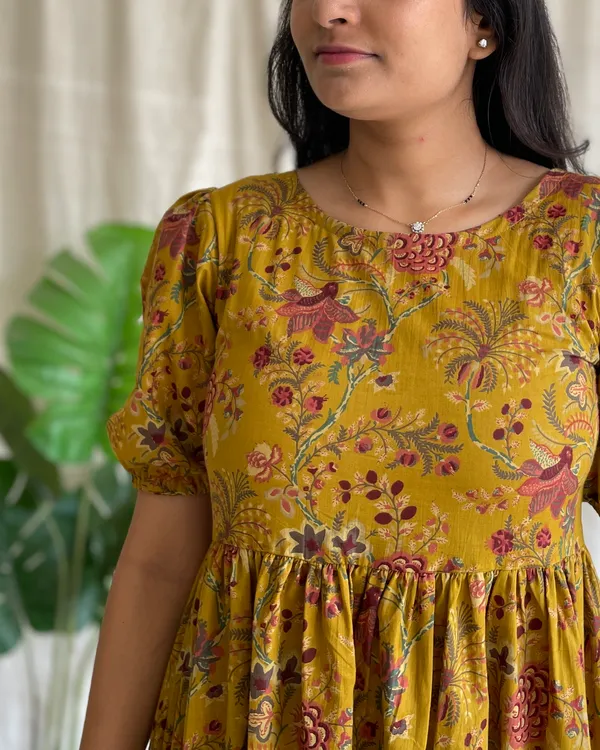 Mustard_Cotton_Premium_Dress_For_Women