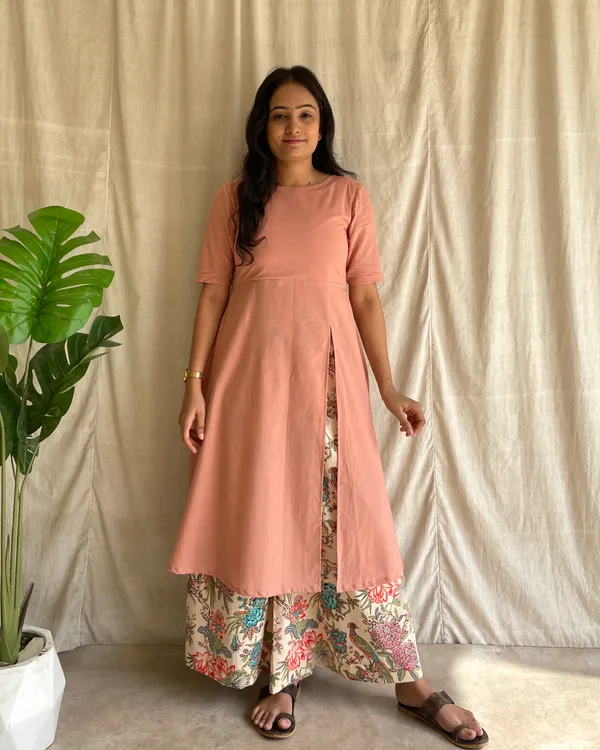 Peach_Cotton_Premium_Kurta_Set_For_Women