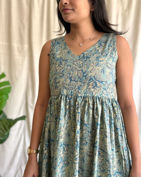 Sky_Blue_Cotton_Premium_Dress_For_Women