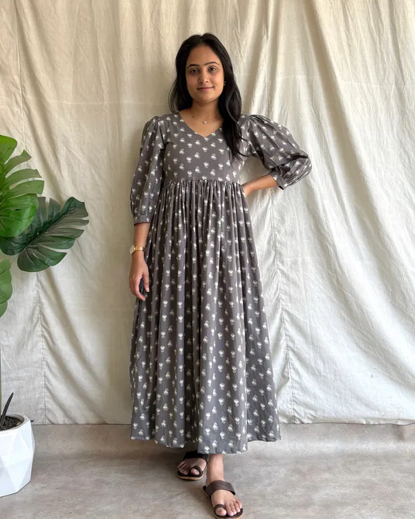Grey_Cotton_Premium_Dress_For_Women
