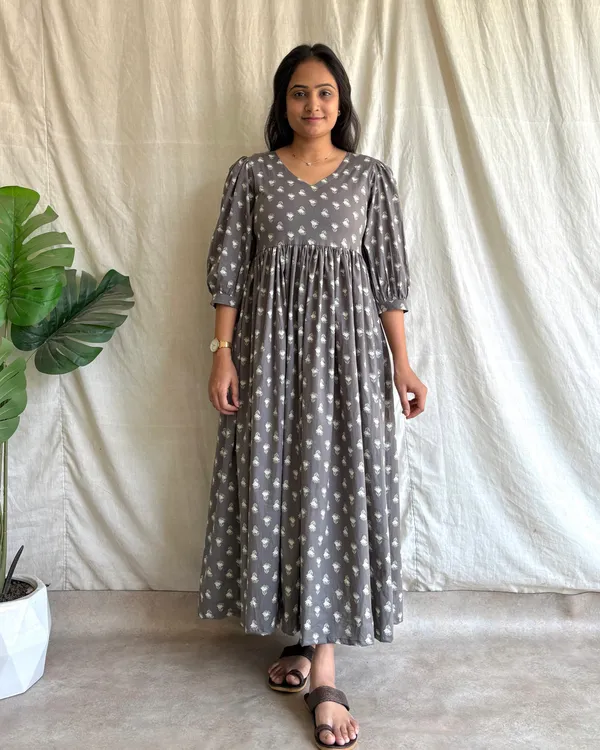 Grey_Cotton_Premium_Dress_For_Women