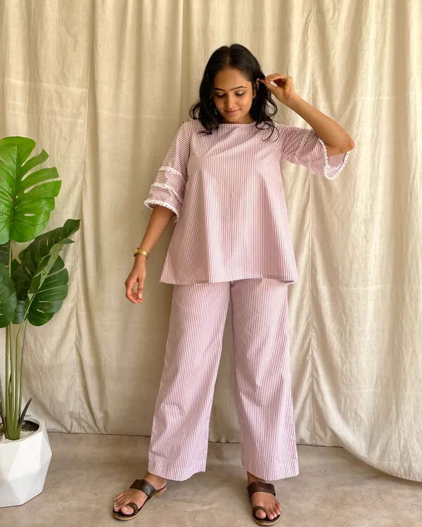 Pink_And_White_Cotton_Premium_Co_Ord_Set_For_Women