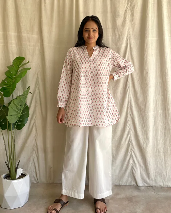 Off_White_And_Red_Cotton_Premium_Co_Ord_Set_For_Women