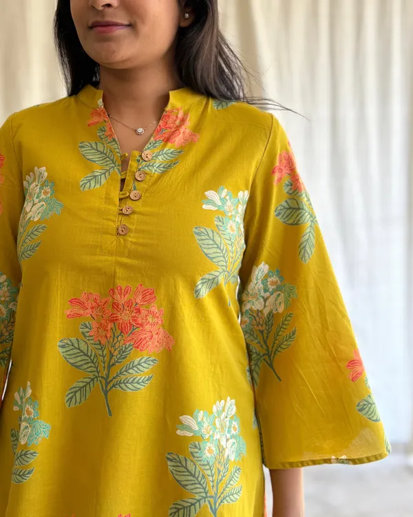 Yellow_Cotton_Premium_Co_Ord_Set_For_Women