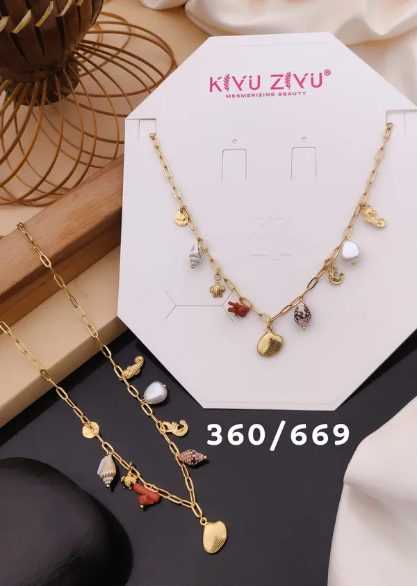 Kivu_Ziyu_Gold-Tone_Charm_Necklace_With_Multi-Color_Beads_And_Pendants