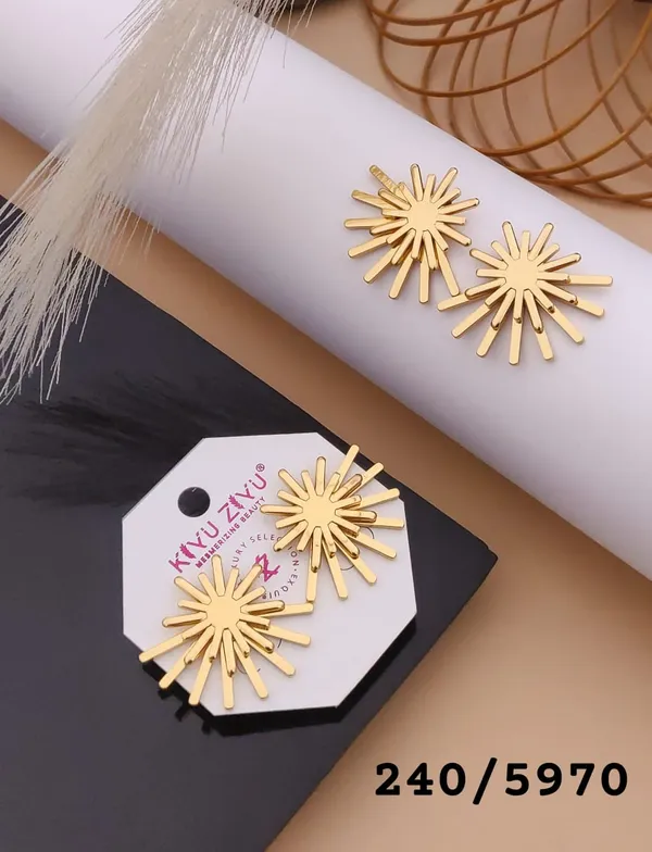 Golden_Sunburst_Starburst_Stud_Earrings_For_Women