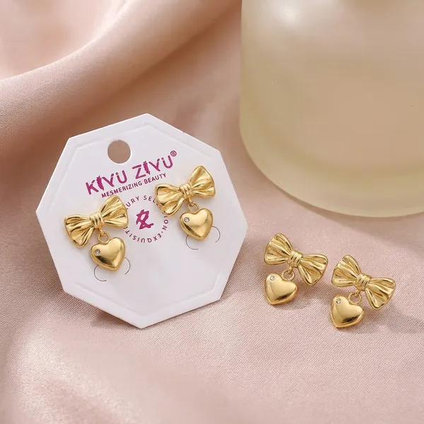 Golden_Bow_&_Heart_Drop_Earrings