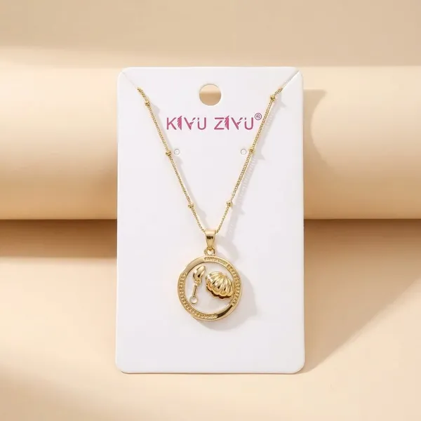 Gold-Toned_Shell_Pendant_Necklace_With_Chain