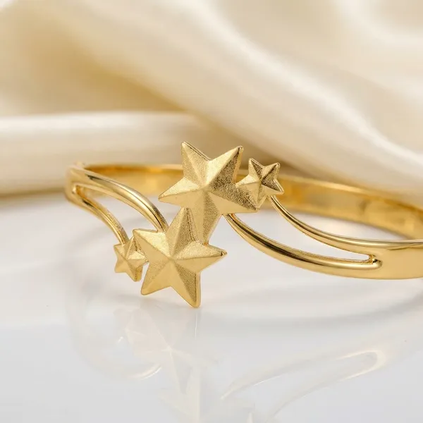 Kyuzivu_Star_Shooting_Gold-Toned_Bracelet_Set_-_Pack_Of_2