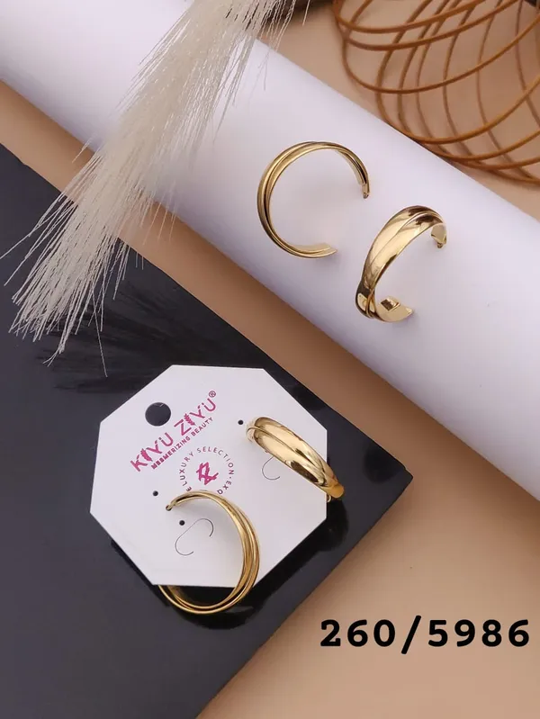 Golden_Cuff_Earring_Set_-_Set_Of_2_Earrings_(Kiya_Zazu_Brand)