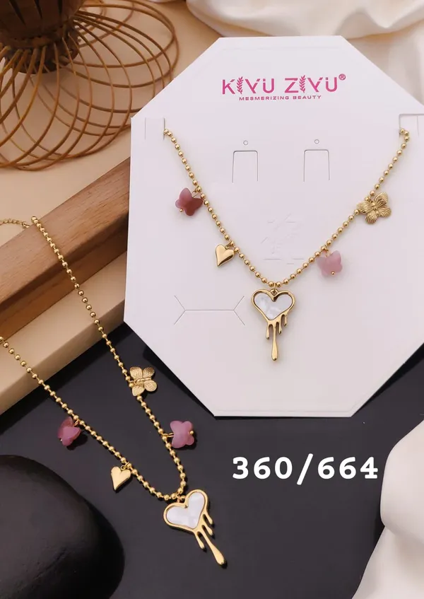 Kyu_Ziyu_Elegant_Heart_Key_Charm_Necklace_With_Pink_Stone_Accents_-_Gold_Plated