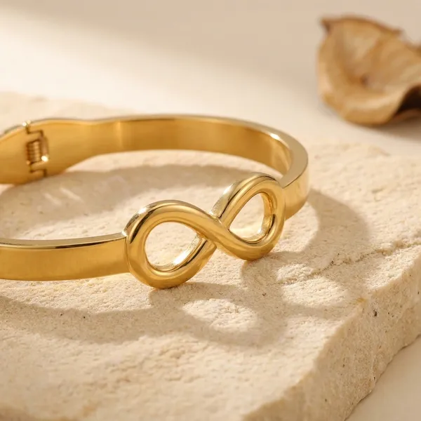 Gold-Plated_Infinity_Symbol_Bracelet_-_Set_Of_2_(Plain_6713)