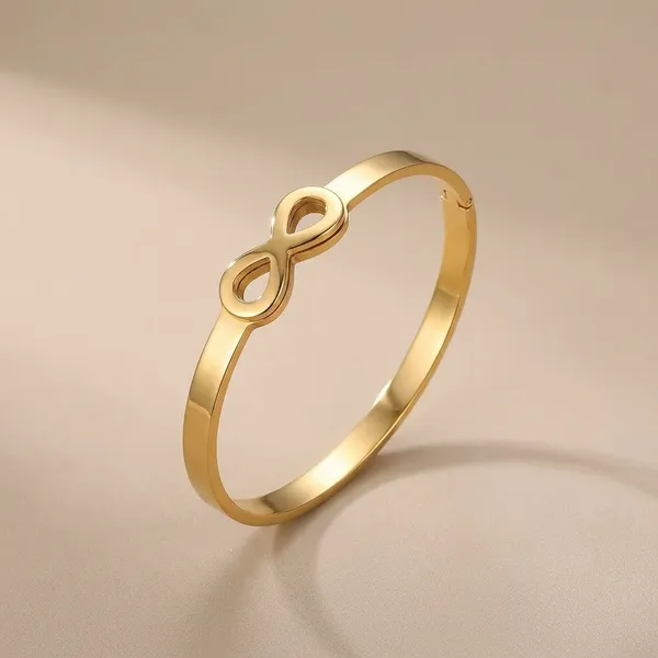 Gold-Plated_Infinity_Symbol_Bracelet_-_Set_Of_2_(Plain_6713)