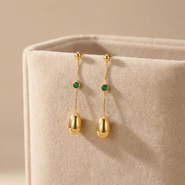 Golden_Ball_Drop_Earrings_With_Stud_Design