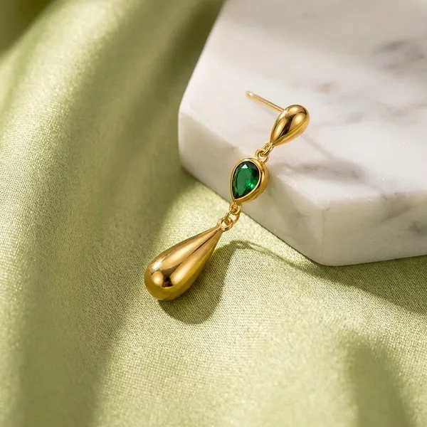 Golden_Ball_Drop_Earrings_With_Stud_Design
