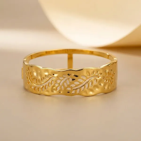 Exclusive_Collection_Gold-Plated_Leaf_Pattern_Bangles_(Set_Of_2)_-_Real_6671