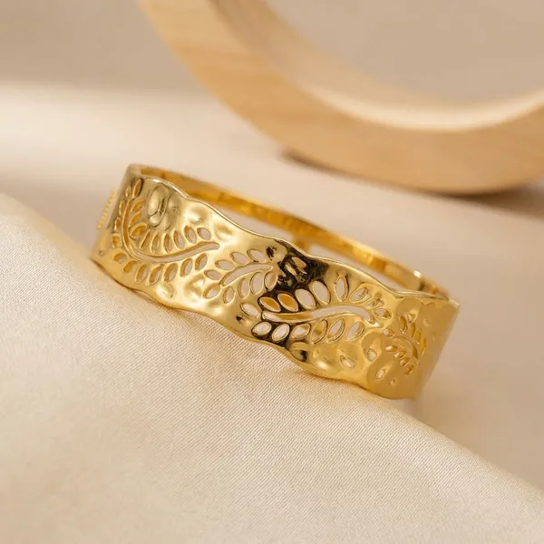 Exclusive_Collection_Gold-Plated_Leaf_Pattern_Bangles_(Set_Of_2)_-_Real_6671