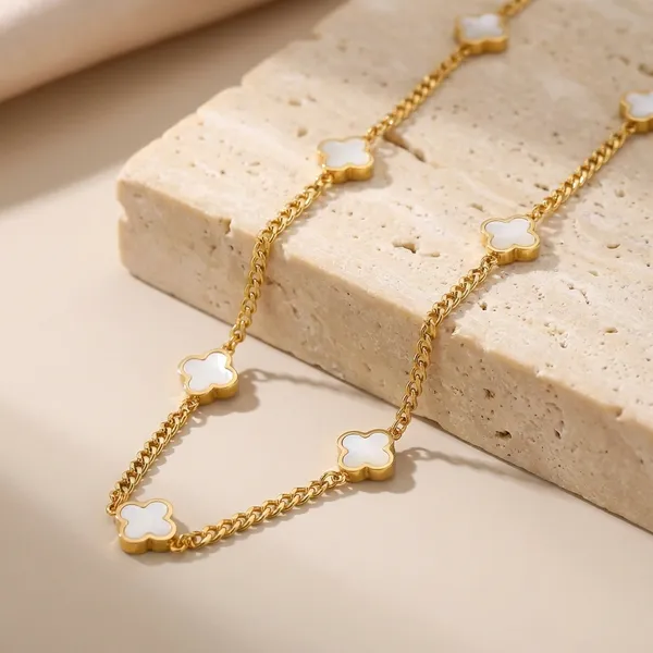 Gold-Tone_Chain_Necklace_With_Star_Charms