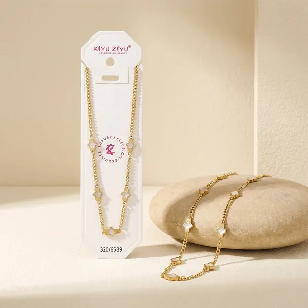 Gold-Tone_Chain_Necklace_With_Star_Charms