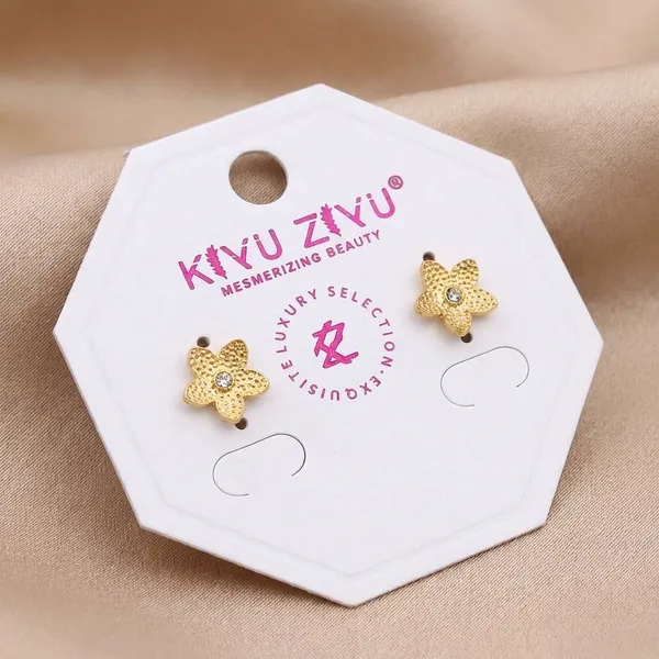 Gold-Toned_Flower_Stud_Earrings_With_Crystal_Center