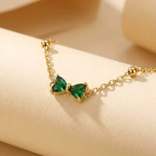 Elegant_Green_Butterfly_Bracelet_Set_-_Gold_Plated_Delicate_Chain_Bracelets_With_Green_Stone_Accents