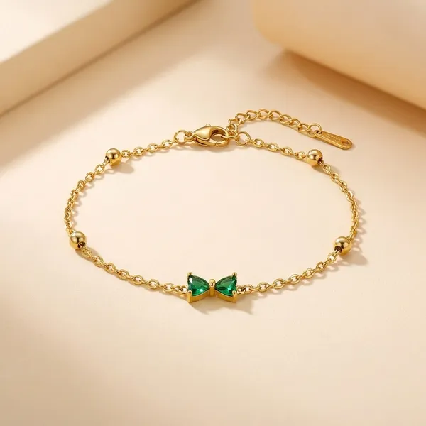 Elegant_Green_Butterfly_Bracelet_Set_-_Gold_Plated_Delicate_Chain_Bracelets_With_Green_Stone_Accents