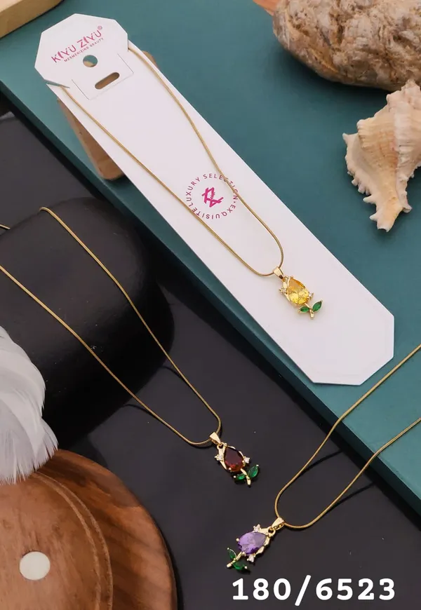 Fruit-Shaped_Gemstone_Pendant_Necklace_Set_Of_3