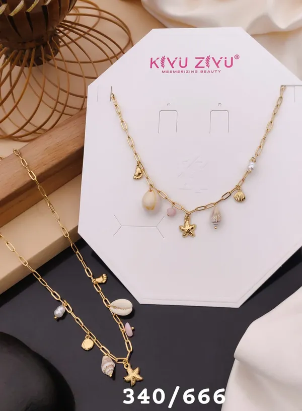 Kivu_Zivu_Gold_Chain_Necklace_With_Seashell_And_Starfish_Charms