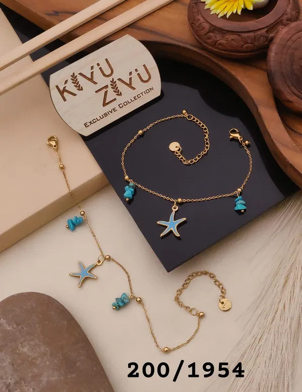 Kivu_Zivu_Exclusive_Collection_-_Turquoise_Starfish_&_Beads_Anklet_&_Bracelet_Set