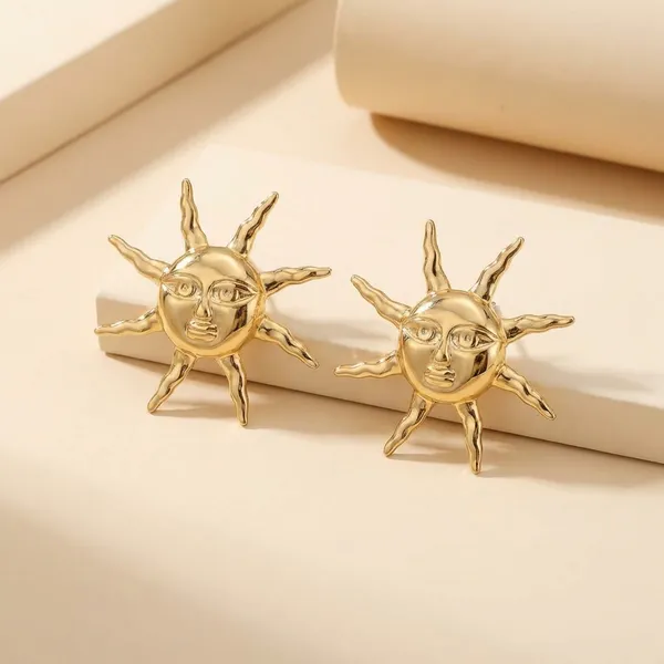 Golden_Sun_Face_Earrings_-_Vintage_Celestial_Stud_Earrings