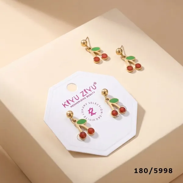 Gold-Toned_Cherry_Drop_Earrings_-_Colorful_Enamel_Fruit_Studs