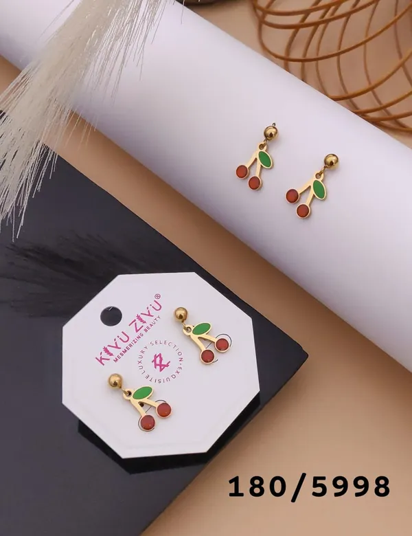Gold-Toned_Cherry_Drop_Earrings_-_Colorful_Enamel_Fruit_Studs