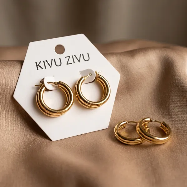 Gold-Toned_Chunky_Hoop_Earrings_For_Women