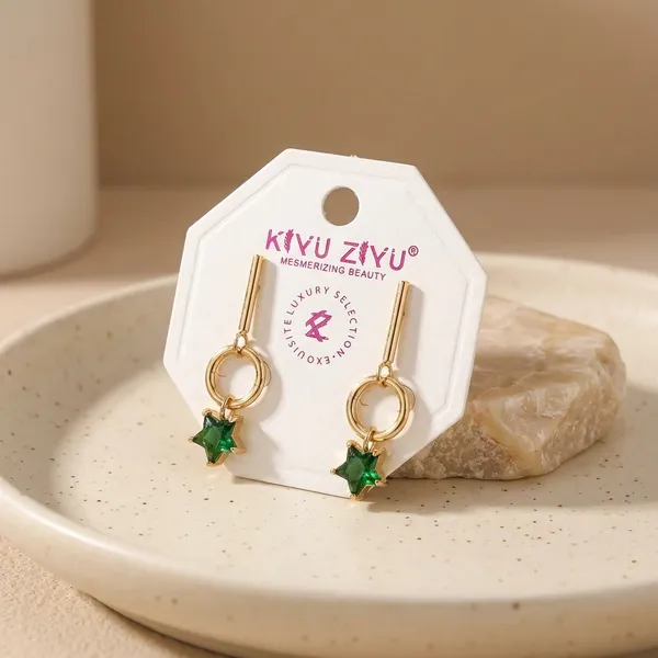 Gold-Toned_Star_Charm_Drop_Earrings_With_Crystal_Accents