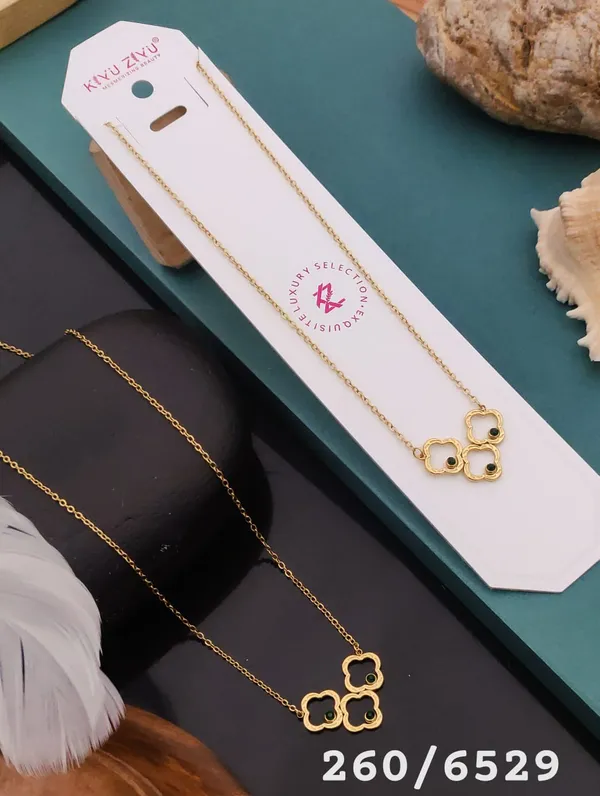 Triple_Clover_Gold-Tone_Crystal_Pendant_Necklace