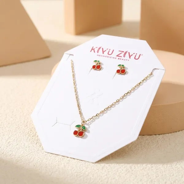 Cherry_Charm_Pendant_Necklace_And_Earrings_Set