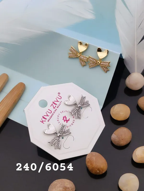 Heart_&_Bow_Earring_Set_-_Gold_&_Silver_Crystal_Embellished_Studs
