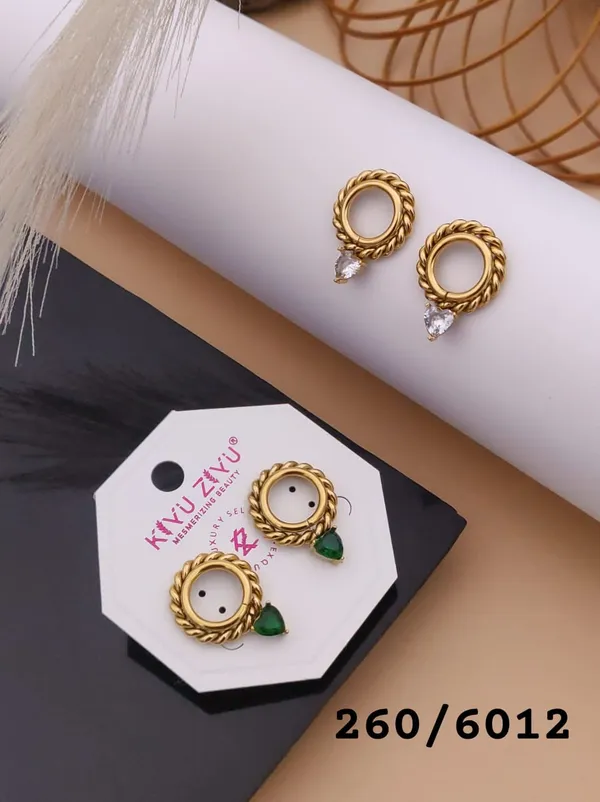 Gold-Toned_Twisted_Circle_Earrings_With_Gemstone_Charms